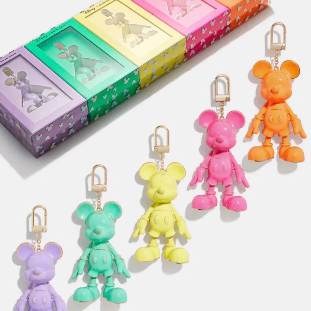Disney Colorful Mickey Mouse Keychain Set Baublebar bad charm set